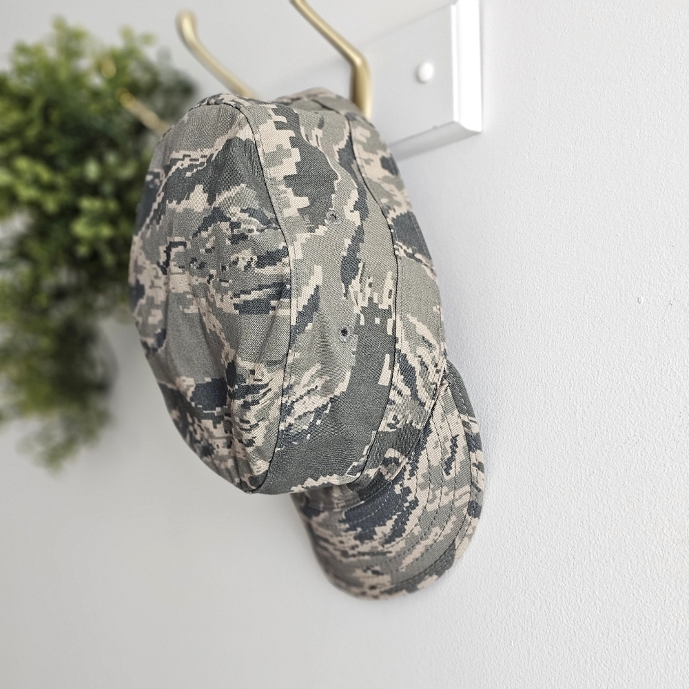 US Air Force Utility Cap ABU Camouflage Patrol Hat Size 7 1/2 Military Cap
